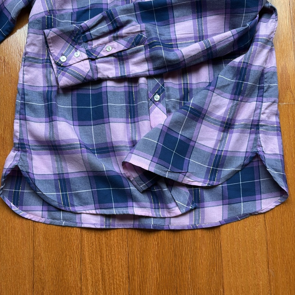 Talbots purple flannel with pizzazz - Picture 6 of 6